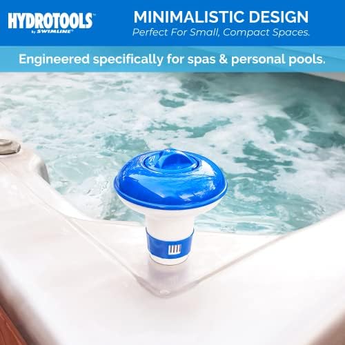 Hydrotools מאת Swimline 8715 Mini Chemical Respenser לספא ובריכות אישיות | תואם לברום וכלור תומך בטבליות 1